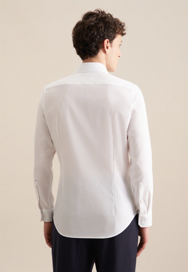 Non-iron Twill Business shirt in Slim with Kent-Collar in White |  Seidensticker Onlineshop