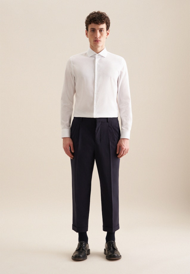 Non-iron Twill Business shirt in Slim with Kent-Collar in White |  Seidensticker Onlineshop