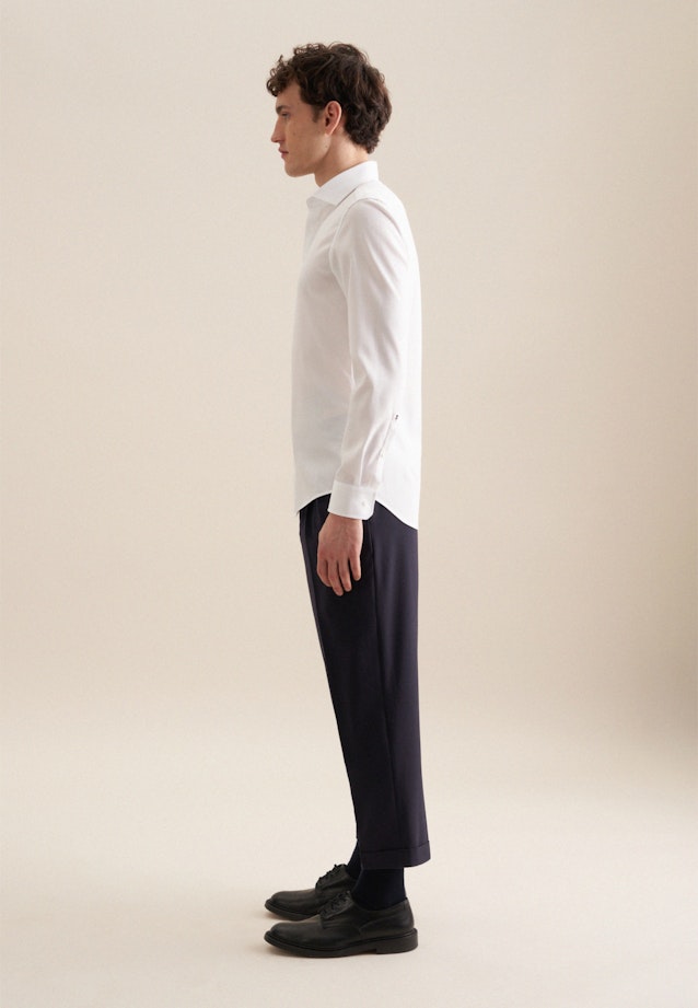 Non-iron Twill Business shirt in Slim with Kent-Collar in White |  Seidensticker Onlineshop