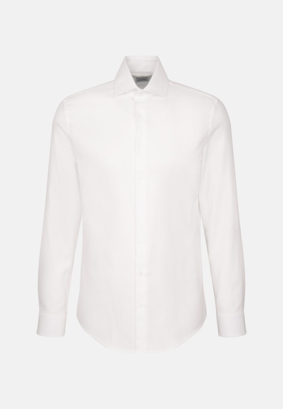 Non-iron Twill Business shirt in Slim with Kent-Collar in White |  Seidensticker Onlineshop