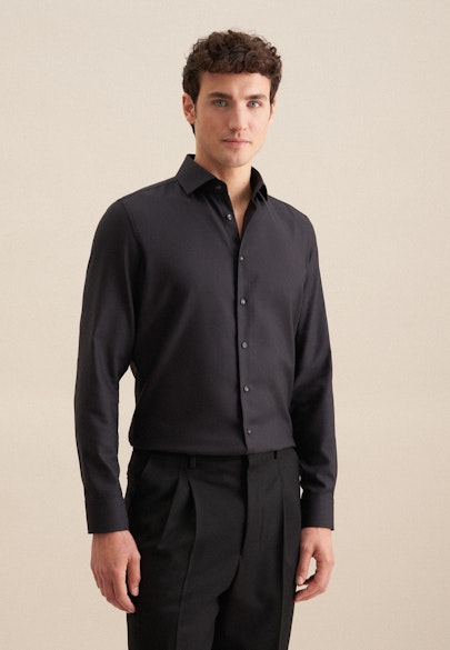 Slim Business shirt Structure in Grey |  Seidensticker Onlineshop