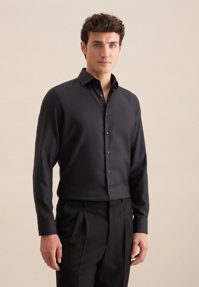 Slim Business shirt Structure in Grey |  Seidensticker Onlineshop