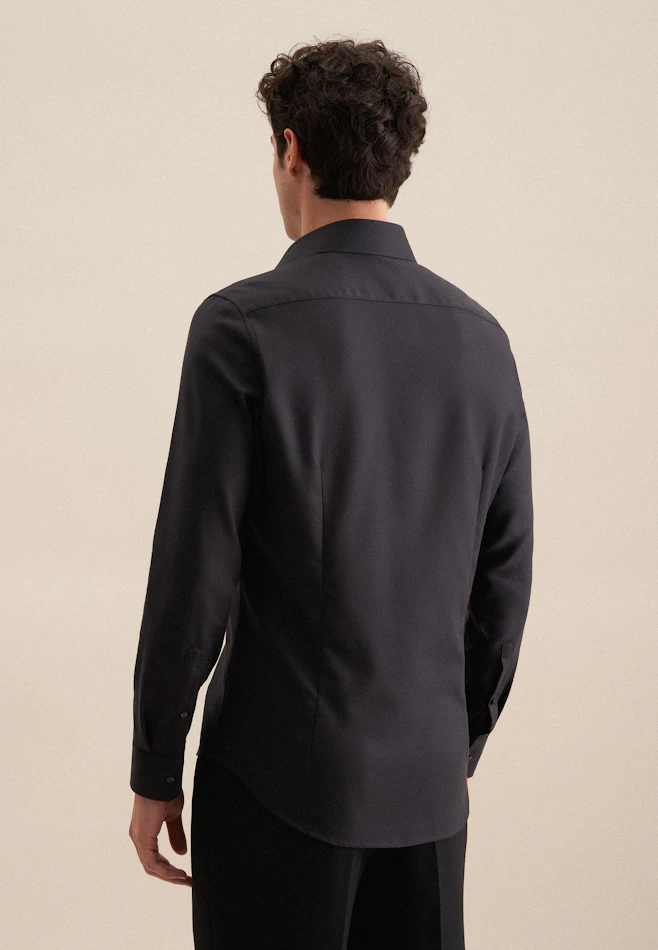 Slim Business Hemd Struktur in Grau | Seidensticker Onlineshop