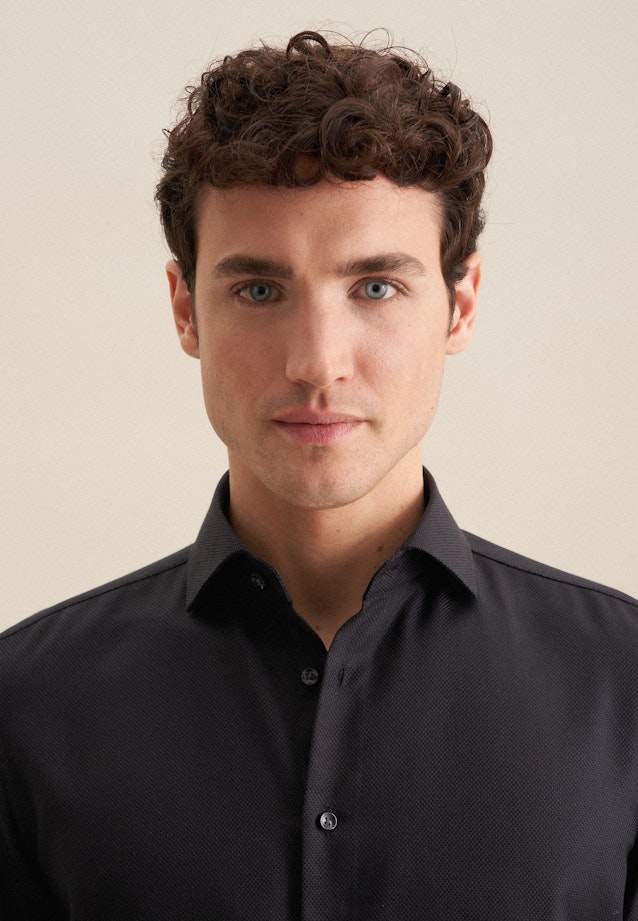 Slim Business shirt Structure in Grey |  Seidensticker Onlineshop
