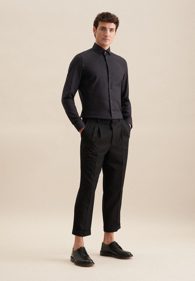 Slim Business shirt Structure in Grey |  Seidensticker Onlineshop