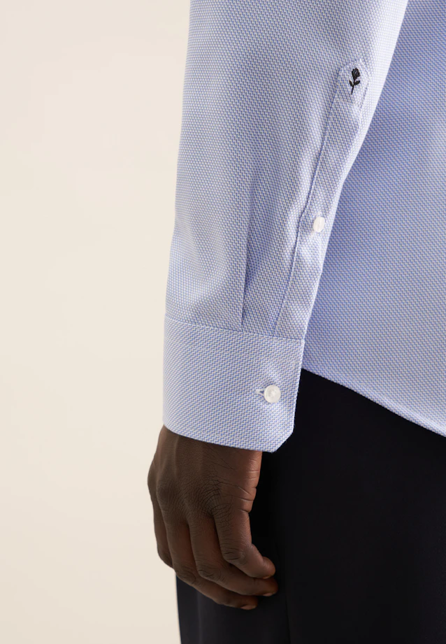 Slim Business Hemd Struktur in Hellblau |  Seidensticker Onlineshop