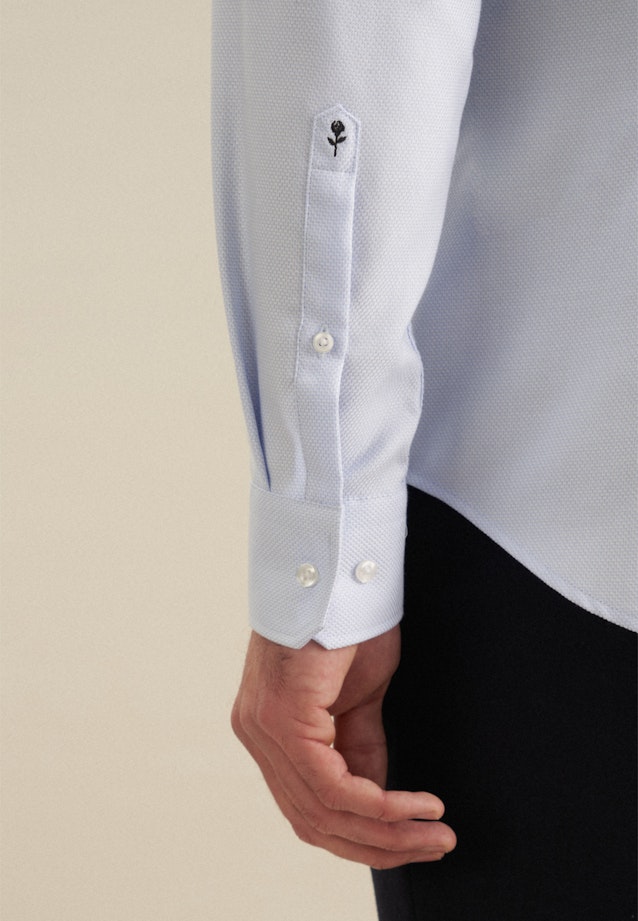 Non-iron Twill Business shirt in Slim with Kent-Collar in Light Blue |  Seidensticker Onlineshop