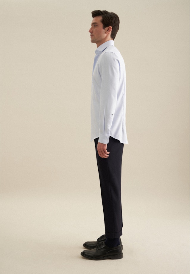 Non-iron Twill Business shirt in Slim with Kent-Collar in Light Blue |  Seidensticker Onlineshop