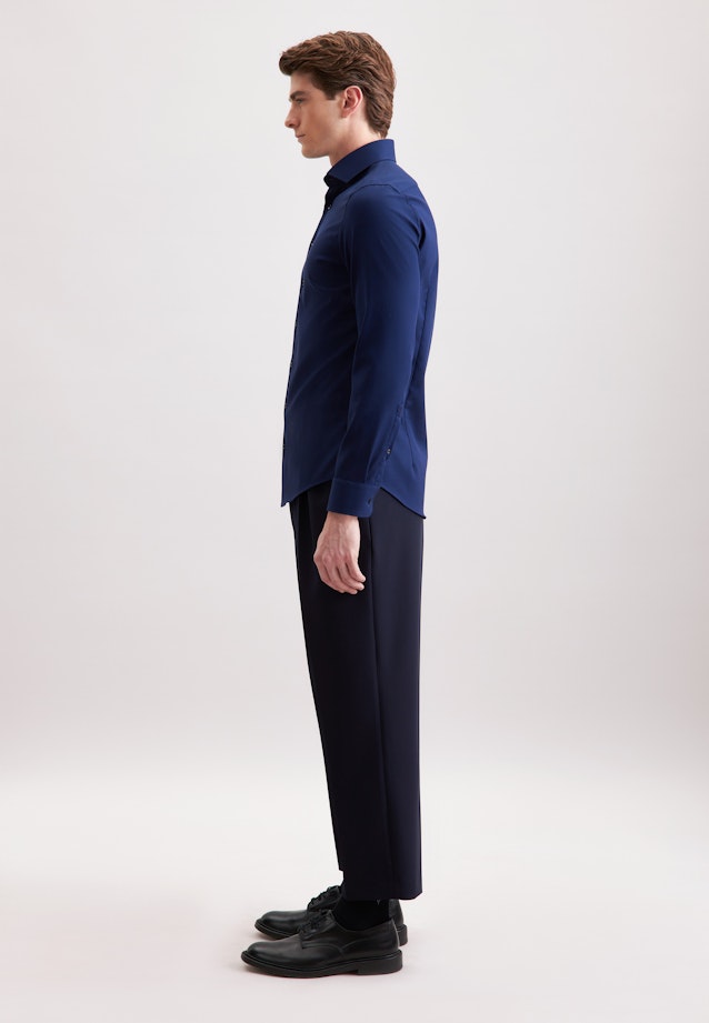 Slim Business shirt Structure in Dunkelblau |  Seidensticker Onlineshop