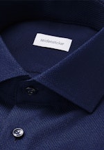 Slim Business Hemd Struktur in Dunkelblau |  Seidensticker Onlineshop