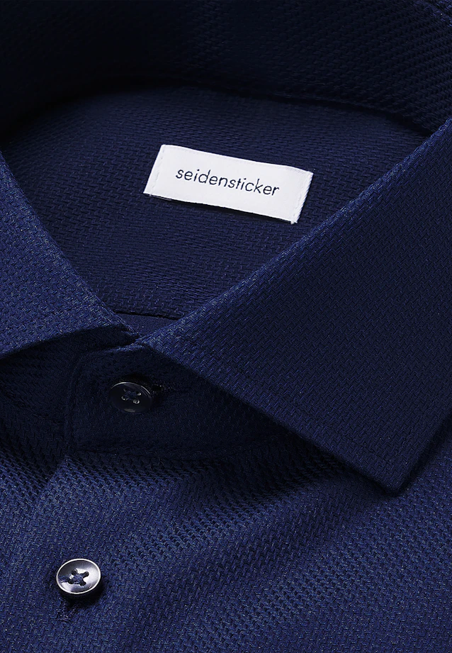 Slim Chemise d'affaires Structure in Bleu Foncé |  Seidensticker Onlineshop