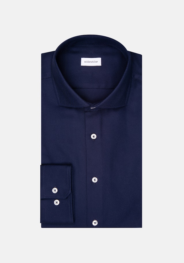 Slim Business shirt Structure in Dunkelblau |  Seidensticker Onlineshop