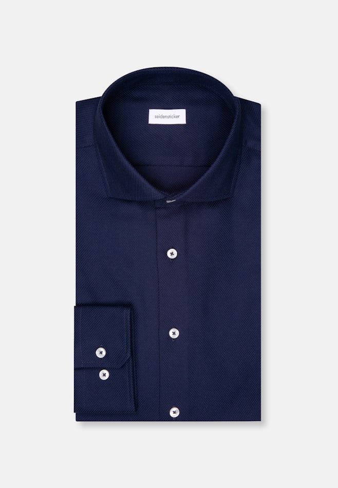 Slim Chemise d'affaires Structure dans Bleu Foncé | Boutique en ligne Seidensticker
