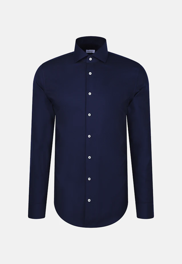 Slim Chemise d'affaires Structure in Bleu Foncé |  Seidensticker Onlineshop