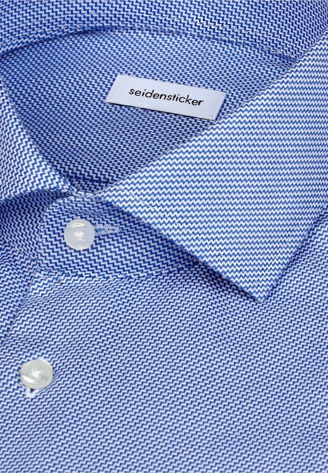 Slim Business Hemd Struktur in Mittelblau | Seidensticker Onlineshop