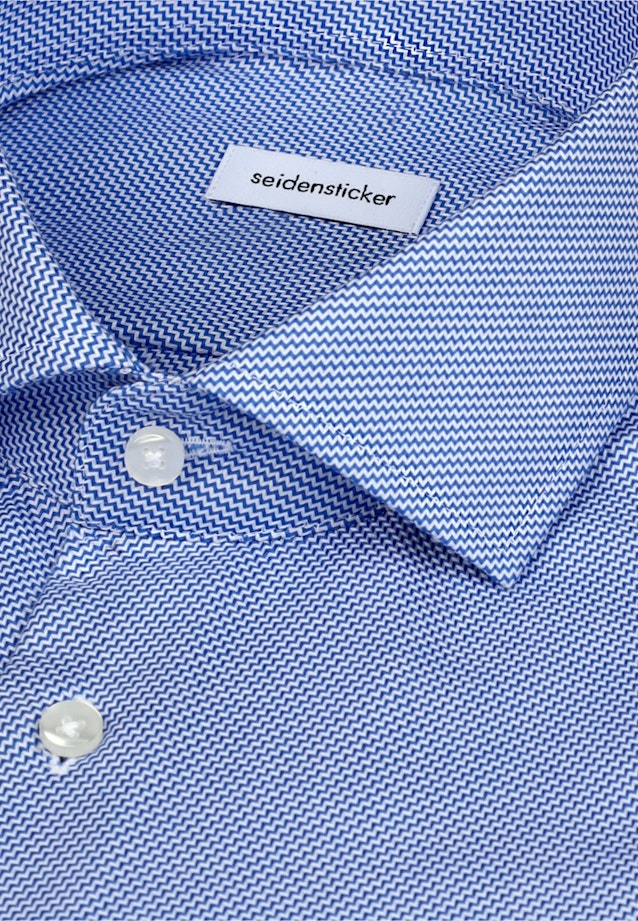 Slim Business Hemd Struktur in Mittelblau |  Seidensticker Onlineshop