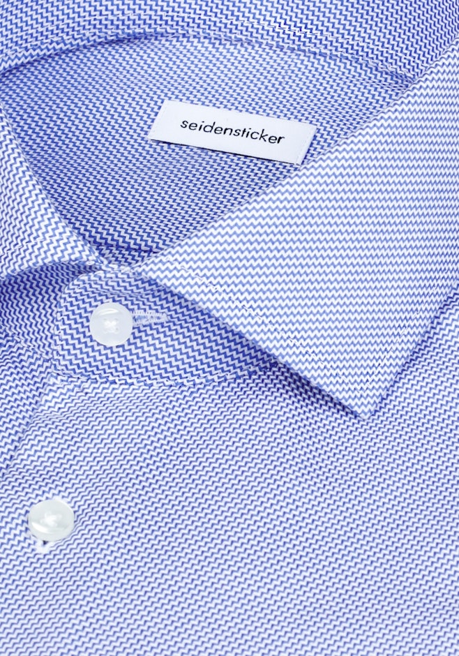 Slim Business shirt Structure in Mittelblau | Seidensticker online shop