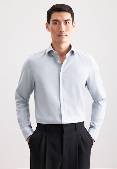 Slim Chemise d'affaires Structure in Vert | Seidensticker Onlineshop