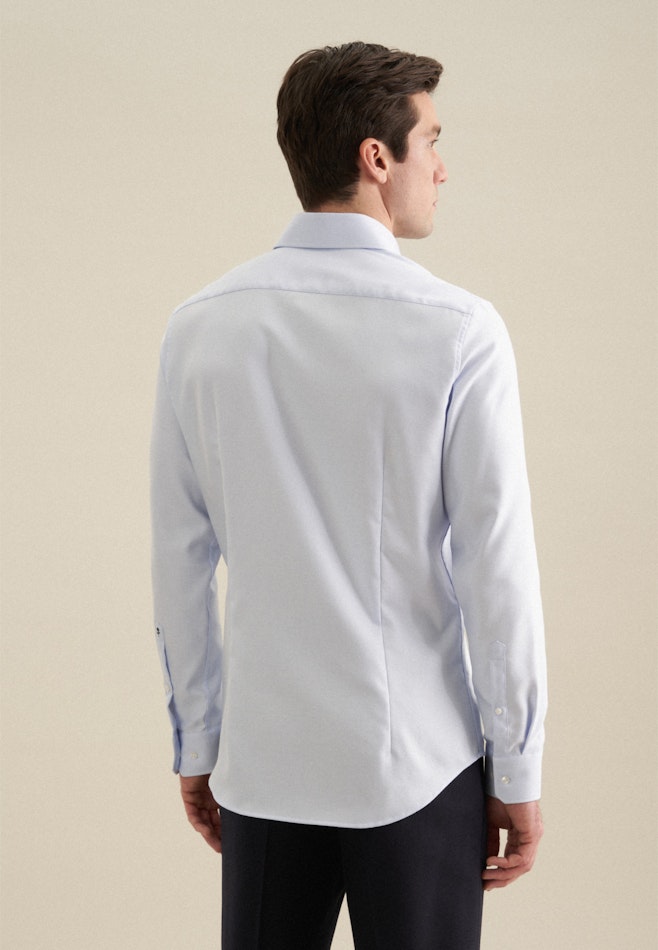 Chemise Business Slim Structuré Col Kent dans Bleu Clair | Boutique en ligne Seidensticker