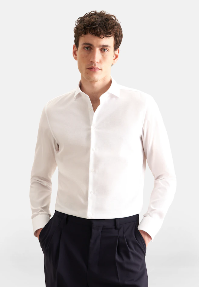 Shaped Business shirt Structure in White | Seidensticker online shop