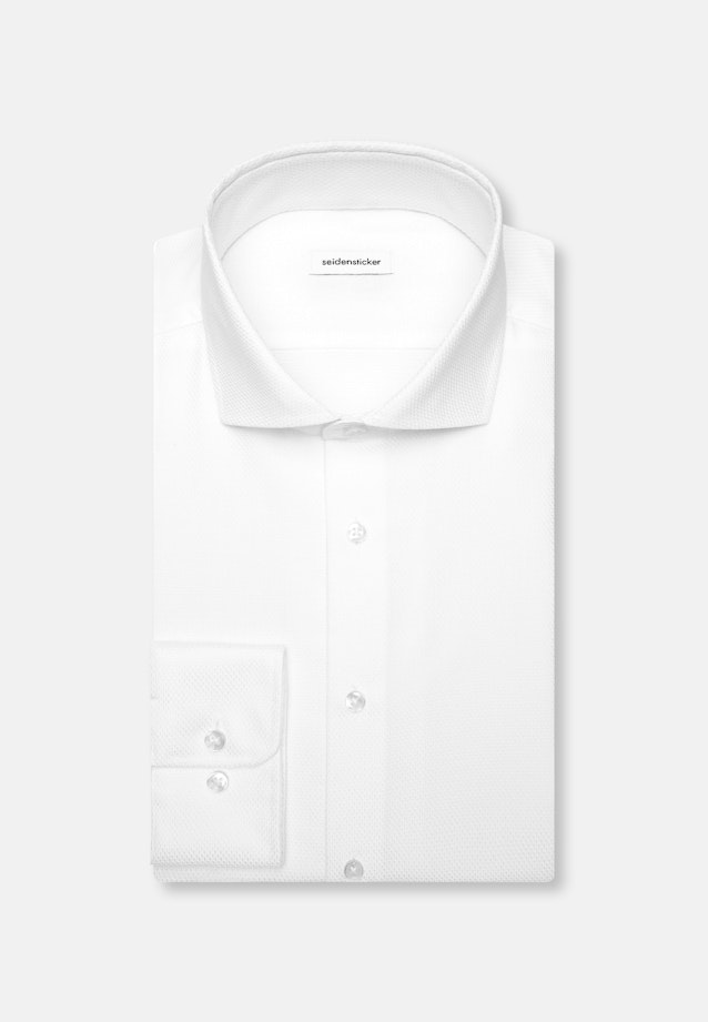 Shaped Business Hemd Struktur in Weiß |  Seidensticker Onlineshop