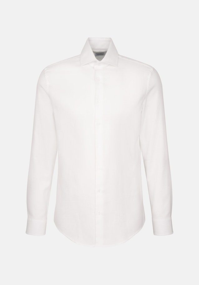 Shaped Business Hemd, Structure in Blanc | Seidensticker Onlineshop