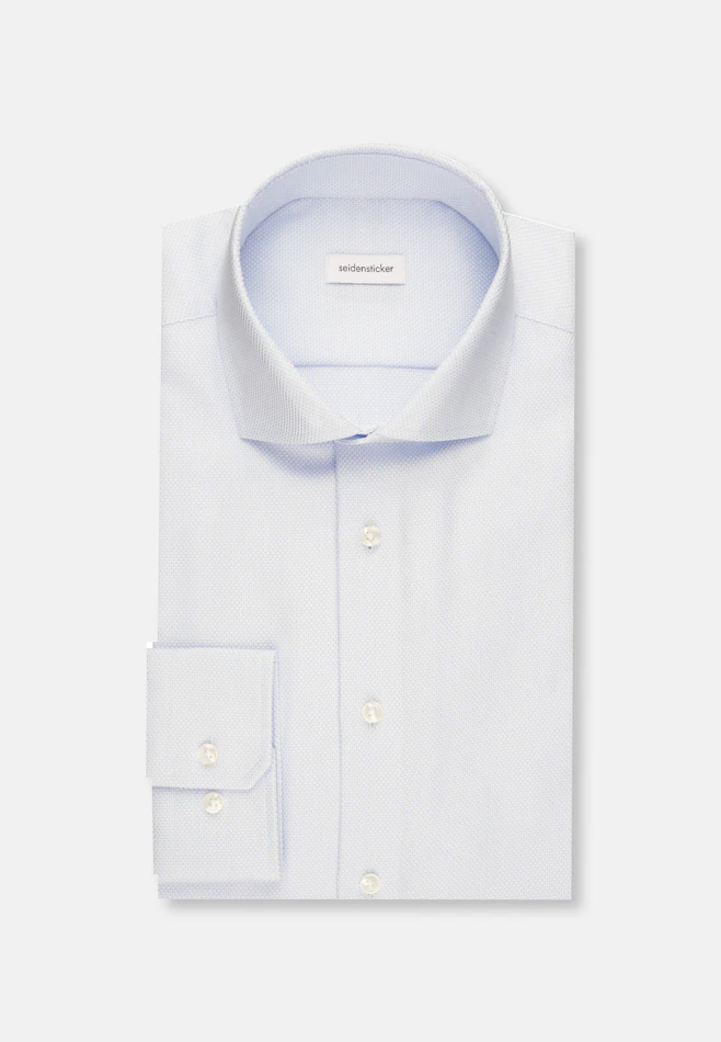 Shaped Business shirt Structure in Light Blue | Seidensticker online shop