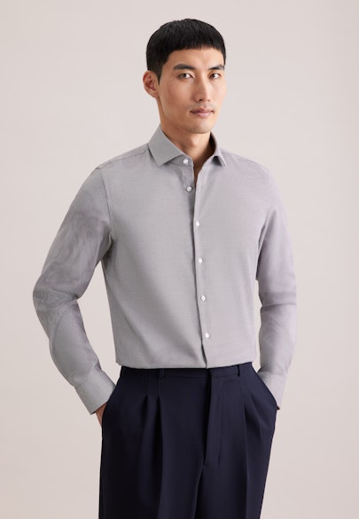 Shaped Chemise d'affaires Structure in Marron | Seidensticker Onlineshop