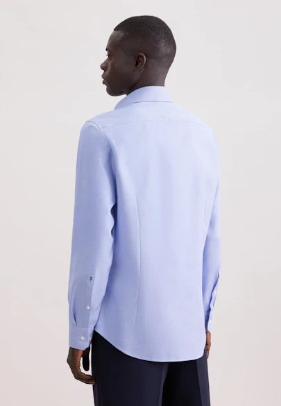 Shaped Chemise d'affaires Structure in Bleu Moyen | Seidensticker Onlineshop