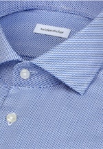 Shaped Business Hemd Struktur in Mittelblau |  Seidensticker Onlineshop