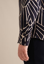 Grande taille Kraag Shirtblouse in Donkerblauw |  Seidensticker Onlineshop