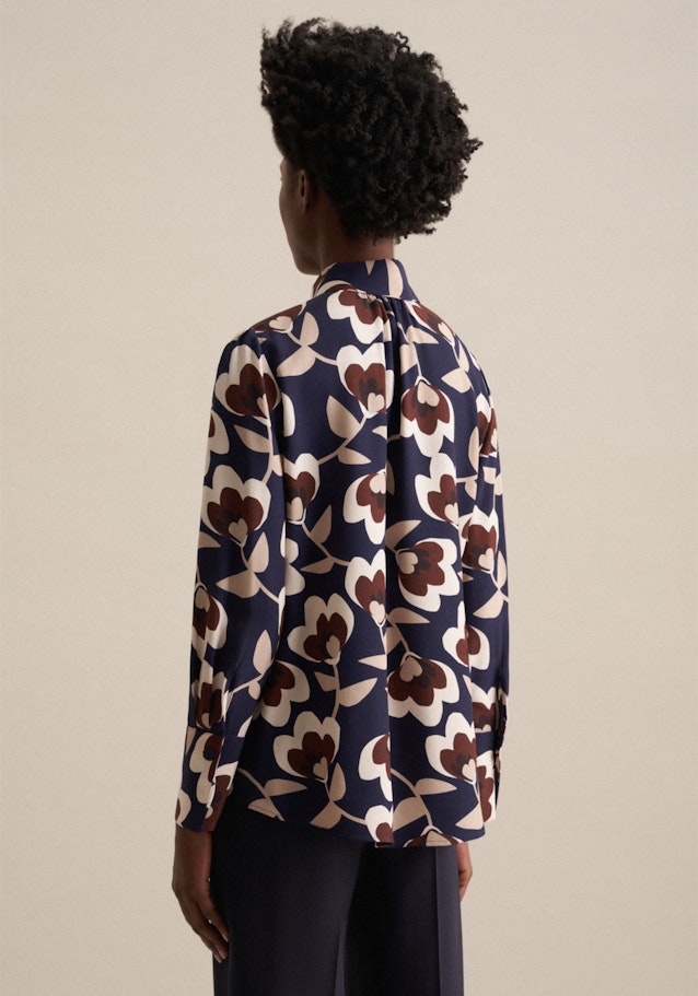 Hemdbluse Druck in Dunkelblau | Seidensticker Onlineshop