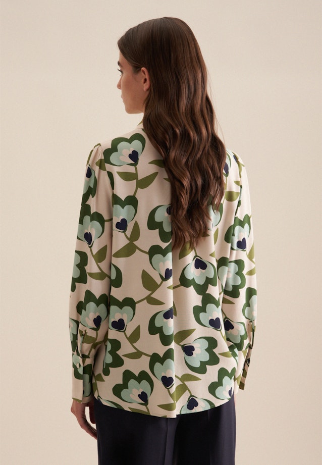 Krepp Shirtblouse in Groen |  Seidensticker Onlineshop