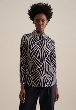 Shirt blouse Print in Dark Blue |  Seidensticker Onlineshop