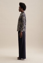 Shirt blouse Print in Dark Blue |  Seidensticker Onlineshop