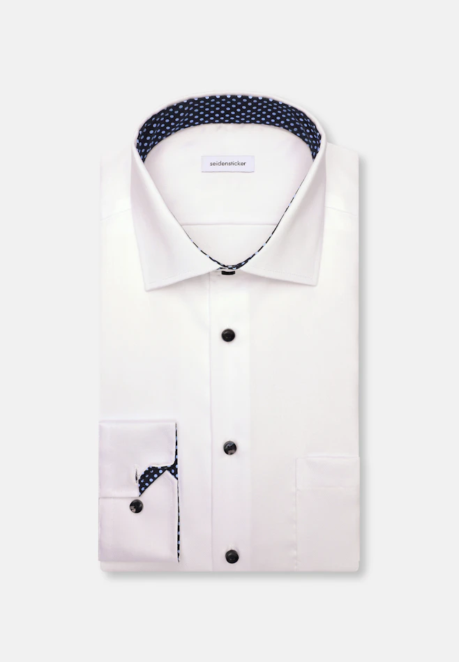 Regular Chemise d'affaires Uni dans Blanc | Boutique en ligne Seidensticker