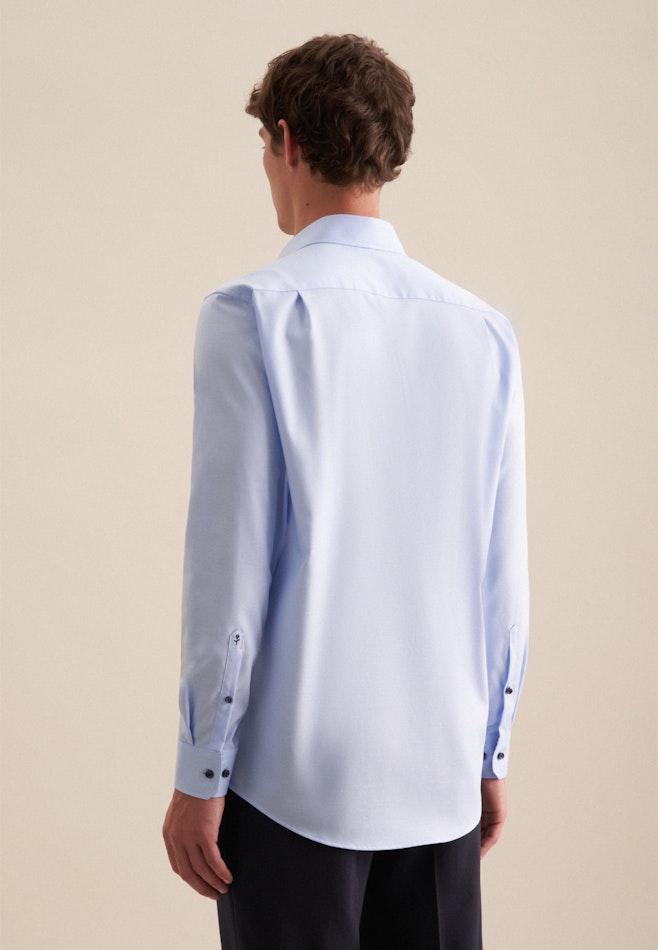 Non-iron Twill Business Shirt in Regular with Kent-Collar in Light Blue | Seidensticker online shop