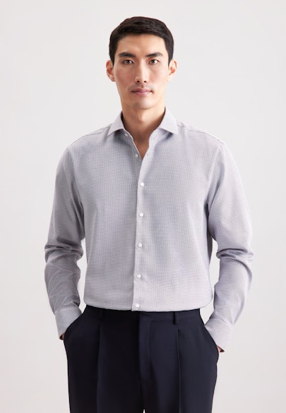 Regular Business Hemd Struktur in Braun |  Seidensticker Onlineshop