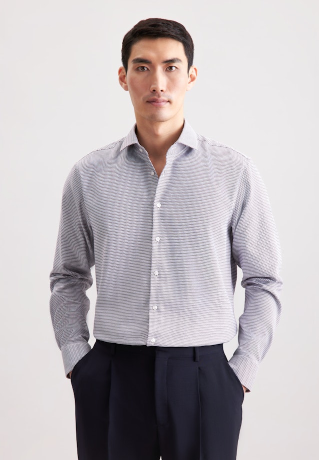 Regular Business shirt Structure in Brown |  Seidensticker Onlineshop