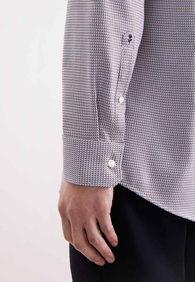 Regular Business shirt Structure in Brown |  Seidensticker Onlineshop