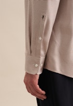 Regular Business Hemd Struktur in Braun |  Seidensticker Onlineshop