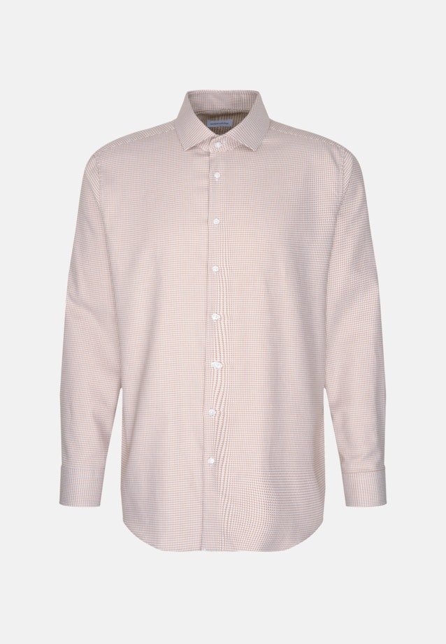 Regular Business Hemd Struktur in Braun |  Seidensticker Onlineshop