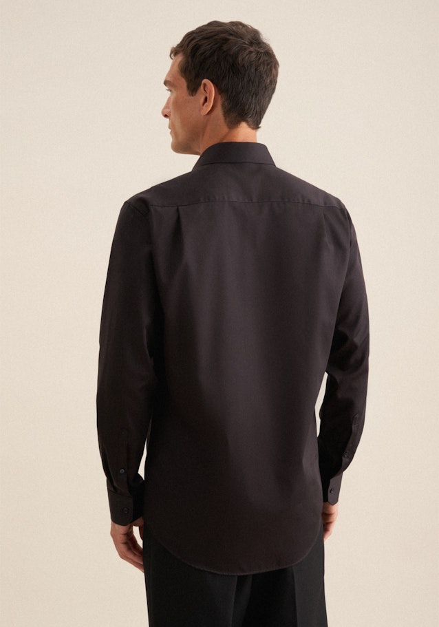Regular Chemise d'affaires Uni in Noir | Seidensticker Onlineshop