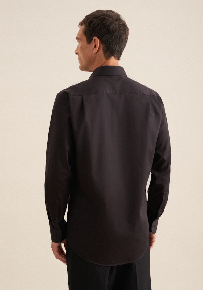 Regular Business Hemd Uni in Schwarz | Seidensticker Onlineshop