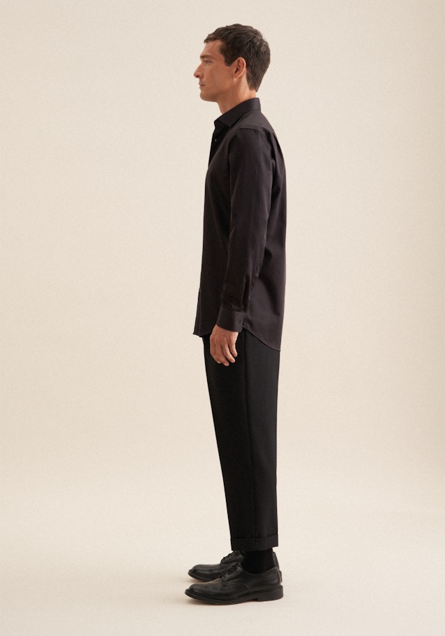 Regular Chemise d'affaires Uni in Noir | Seidensticker Onlineshop