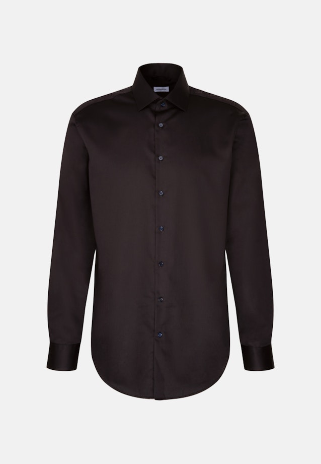 Regular Business shirt Uni in Black |  Seidensticker Onlineshop