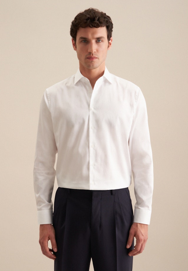 Regular Business shirt Uni in White |  Seidensticker Onlineshop