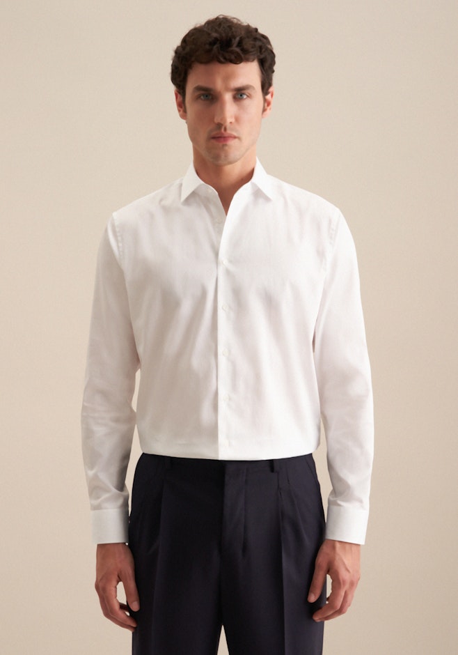 Regular Chemise d'affaires Uni dans Blanc | Boutique en ligne Seidensticker