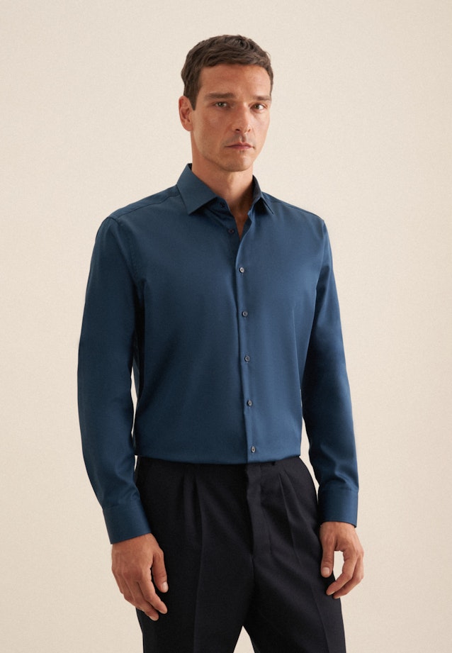 Regular Business shirt Uni in Turquoise |  Seidensticker Onlineshop