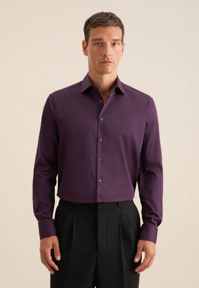 Regular Chemise d'affaires Uni in Lilas |  Seidensticker Onlineshop